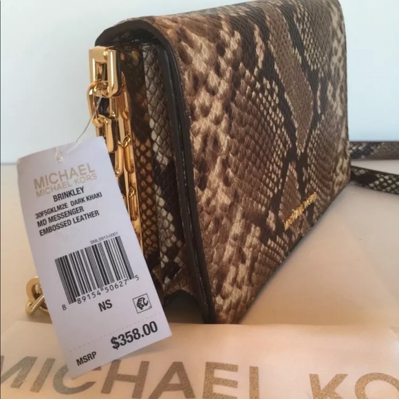 Michael Kors Brinkley Embossed Leather Cross Body - Picture 5 of 5